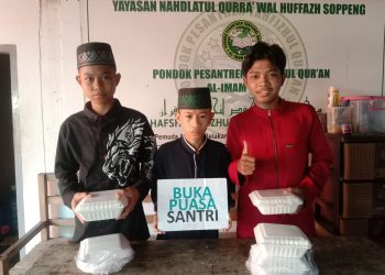 Wahdah Inspirasi Zakat Soppeng Distribusikan Paket Buka Puasa Sunnah, Santri Bahagia dan Semakin Semangat