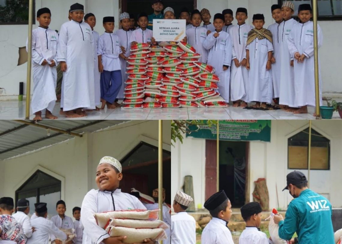 Wahdah Inspirasi Zakat Salurkan Beras untuk Santri Pondok Pesantren Rahmatan Liil ‘Alamin Gowa