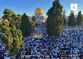 55.000 Jamaah Melakukan Shalat Jum’at di Kompleks Masjid Al-Aqsha