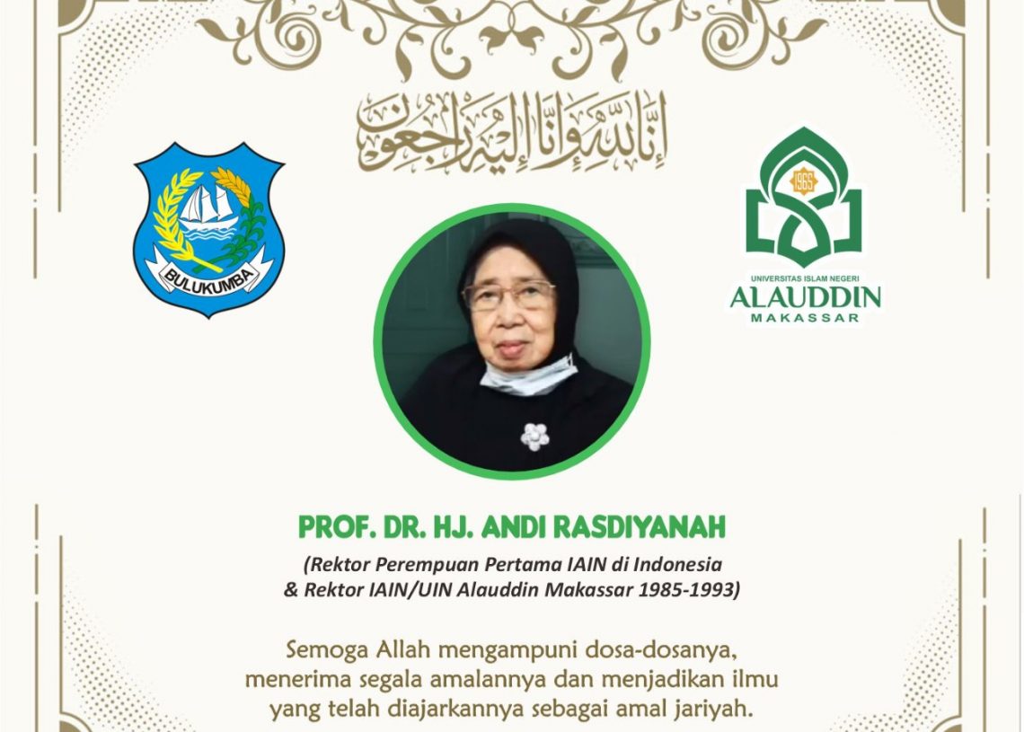 Innalillahi, Rektor Perempuan Pertama IAIN di Indonesia dan Mantan Rektor UIN Alauddin Makassar Asal Bulukumba Prof Rasdiyanah Tutup Usia