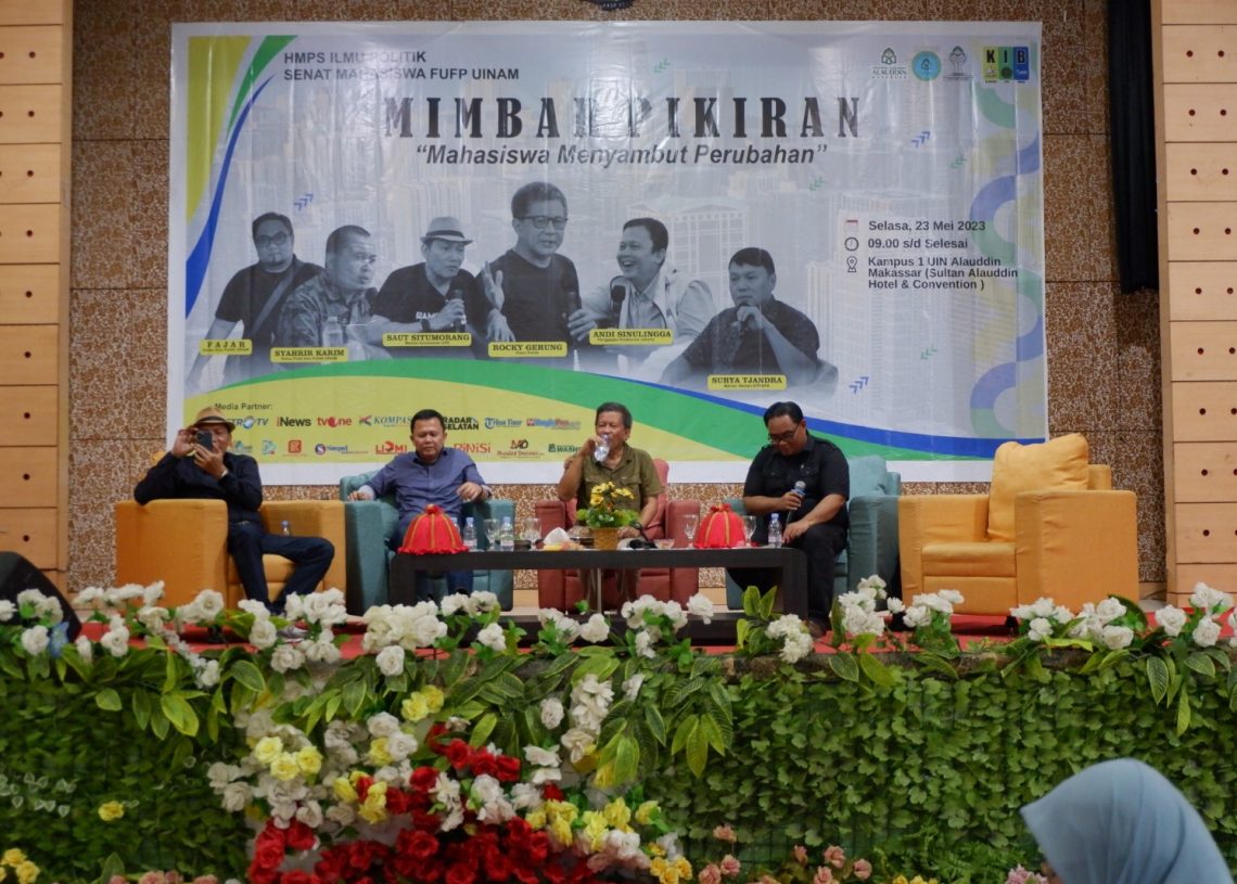 Bahas Peran Mahasiswa Menyambut Perubahan, HMJ Ilmu Politik UIN Alauddin Makassar Sukses Adakan Seminar Mimbar Pikiran