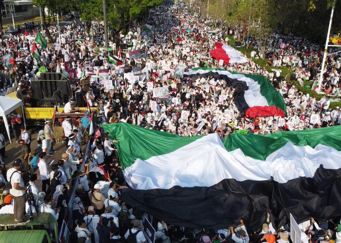 Bela Palestina, Satu Juta Massa Kepung Kedubes Amerika di Jakarta
