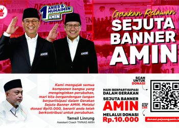 Tamsil Linrung Ajak Masyarakat yang Ingingkan Perubahan Dukung Gerakan Sejuta Banner AMIN! Donasi Sekarang