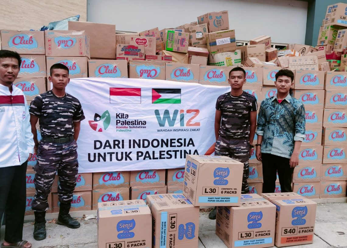 Bersama TNI Angkatan Laut, KITA Palestina dan Laznas WIZ Pasok Logistik Musim Dingin dan Pangan ke Jalur Gaza