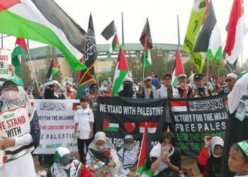 Aksi Bela Palestina di Bogor Dihadiri Ribuan Massa dan Ulama Palestina