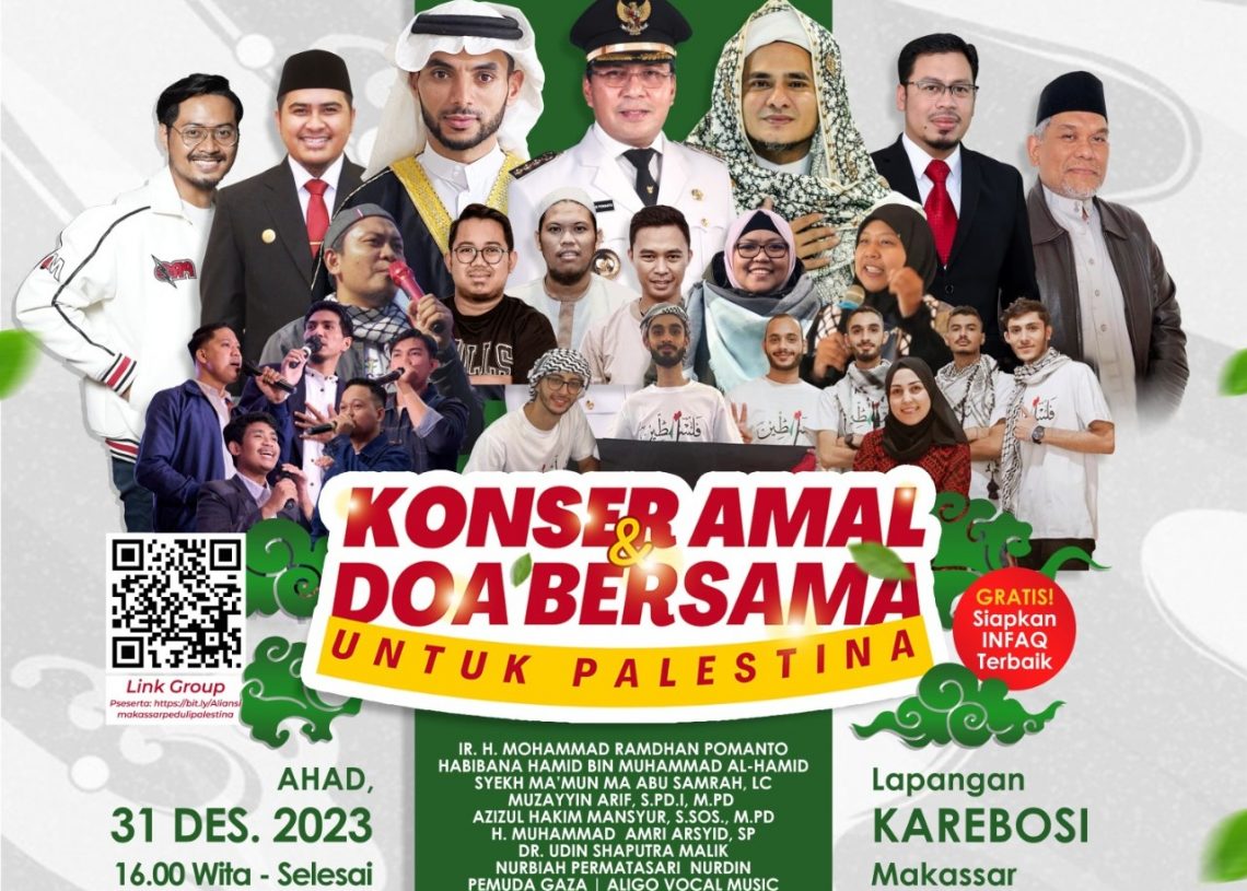 Aliansi Komunitas se-Makassar Akan Gelar Konser Amal Palestina di Karebosi! Yuk Ramaikan