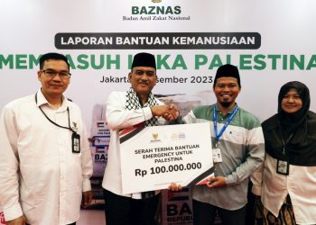 Laznas Dewan Dakwah Salurkan Bantuan Palestina Tahap Enam Bersama Baznas RI