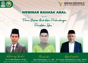 Lembaga Dakwah Fakultas (LDF) Al-Muhajirin FAH UINAM Sukses Gelar Webinar Bahasa Arab