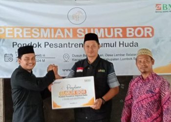 Laznas BMH NTB Berikan Solusi Kekeringan dengan Sumur Bor di Pondok Pesantren Nujumul Huda