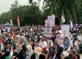 Ratusan Ribu Massa Padati Aksi Bela Palestina di Kedubes AS, Kirimkan Semilyar Laknat untuk Zionis Israel