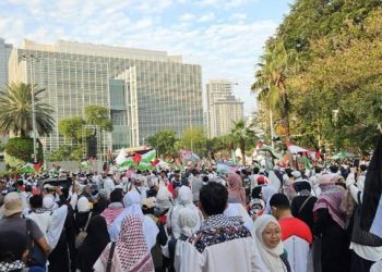 Serukan Stop Genosida di Gaza, Ribuan Massa ARI-BP Kembali Geruduk Kedubes AS di Jakarta