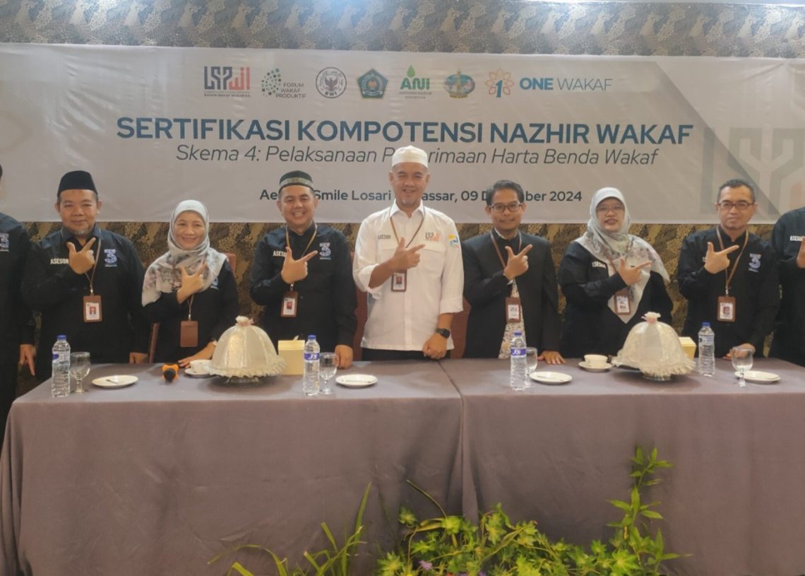 Tingkatkan Profesionalisme Nazir Wakaf, One Wakaf Cetak 39 Nazir Bersertifikat LSP BWI