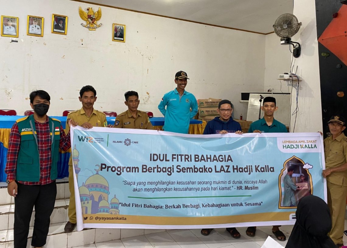 Berbagi Kebahagiaan, WIZ Sinjai dan LAZ Hadji Kalla Salurkan Paket Sembako di Bulan Ramadhan