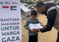 Tembus Blokade, Relawan Lokal Bersama WIZ dan KITA Palestina Salurkan Makanan Siap Saji untuk 600 Warga di Gaza Utara