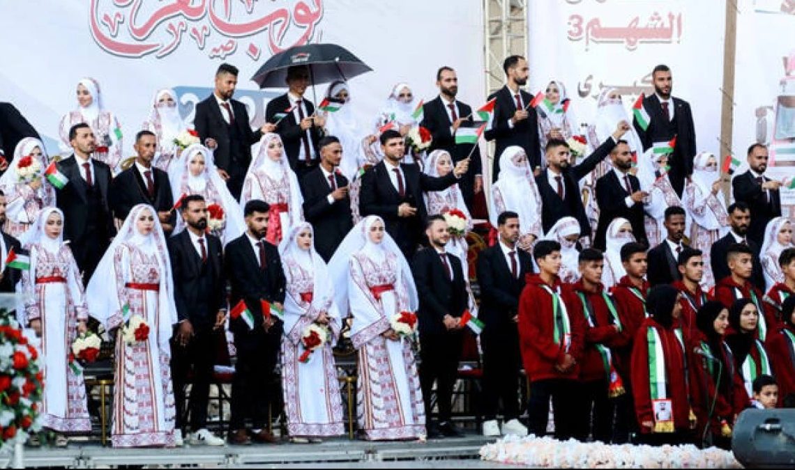 Puluhan Pasangan Ikuti Nikah Massal, Simbol Simbol Ketahanan Rakyat Gaza