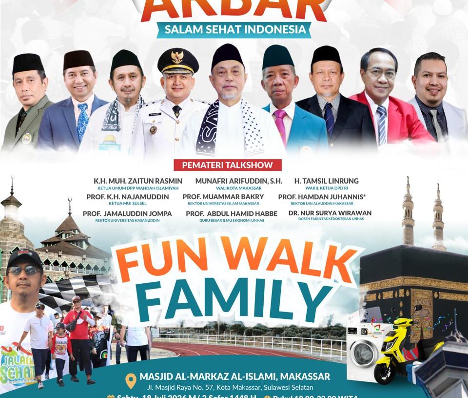 Salam Sehat Indonesia di Makassar Besok, Wahdah Islamiyah Gelar Talkshow hingga Layanan Kesehatan Gratis! Yuk Ramaikan