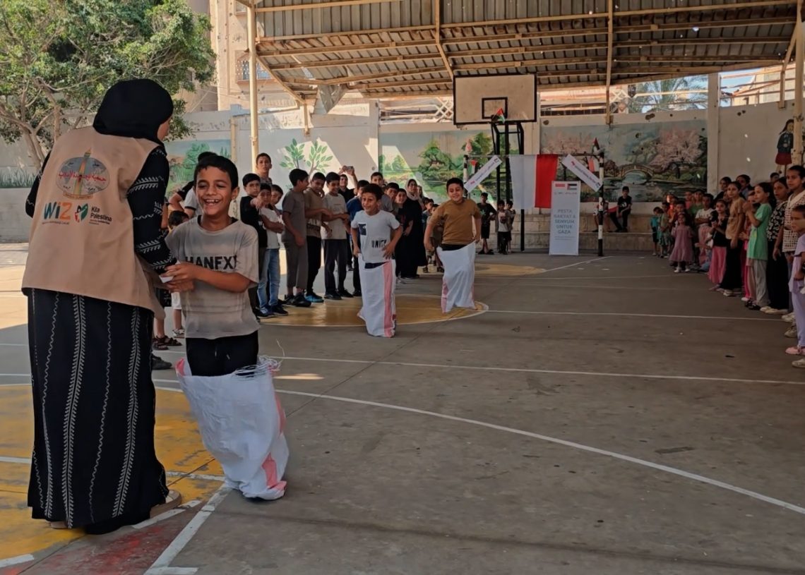 Momentum Muktamar V Wahdah Islamiyah Hadirkan Kebahagiaan Anak-Anak Gaza di Bulan Kemerdekaan RI