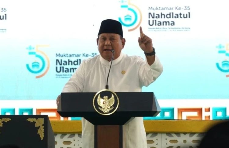 Prabowo Resmi Buka Muktamar Ke-35 NU di Pesantren Tambakberas, Sebut Kiai Kampung Berjasa Besar Bagi Bangsa